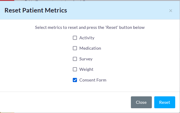 CC 1.4 - Reset Patient Metrics