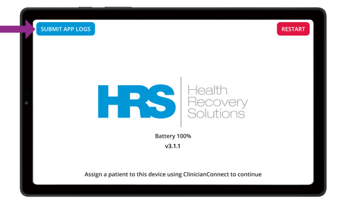 PC 3.1.1 - Imagery - Coming Soon - Submit App Logs - Assign Patient - Arrow