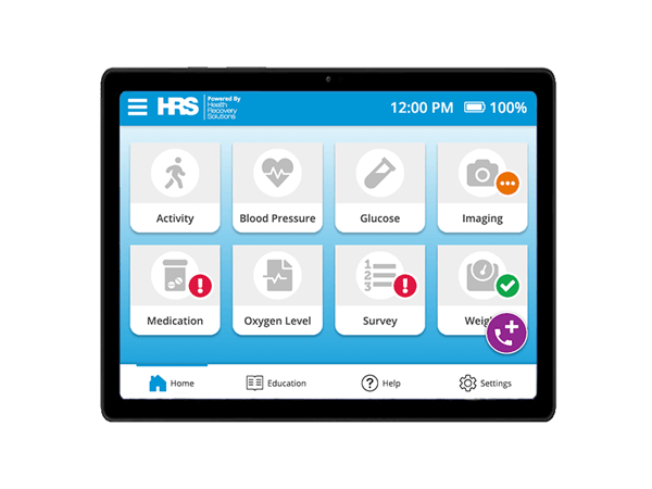 HRS telehealth technology - tablet device