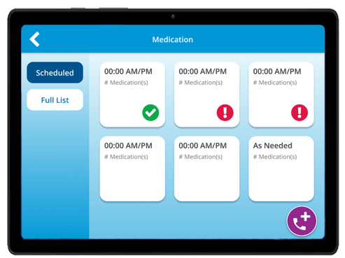 Tablet with program to help with medication non-adherence