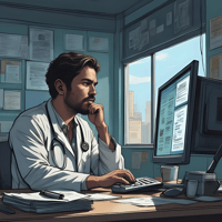 a physician studies the latest updates from CMS on RPM reimbursement