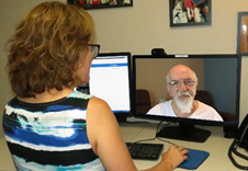 RN video conferencing with patient